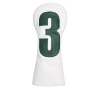 SHABIER Pu Leather Waterproof Golf Headcover with Number Design for Golf Club (White, #3)
