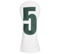 SHABIER Pu Leather Waterproof Golf Headcover with Number Design for Golf Club (White, #5)