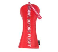 SHABIER Red Golf Head Cover with Remove Before Flight Design for Fairway Club