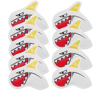 SHABIER White 9pcs Golf Iron Head Covers with Shark Design Iron Headovers Wedges Covers 4-9 ASP