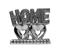 SHABJY Crushed Diamond Home on Heart Sculpture Ceramic Ornament, 20cm, Crushed Diamond Bling Sparkle, Valentine's/Engagement Gift