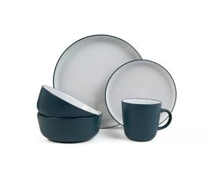 SHABJY Two Tone 16 Piece Stoneware Dinner Set Get The Whole Family Together with Tables and Chairs from Our Dining Collection.