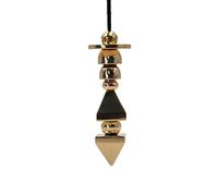 SHABRIM Large and Heavy Pendulum for Spiritual and Energy Healing, Dowsers Tool Inspired in Indian Origin Brass Polished Inner Compass