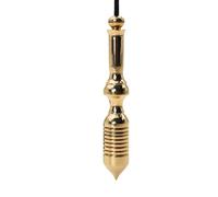 SHABRIM Pendulum for Dowsing and Reiki, Chakra and Spiritual Healing, Well Crafted Pendulum with Steel String Brass Polished