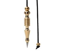 SHABRIM Pendulum for radiesthesia, Energy Healing and Chakras, Cotton String Included Brass Polished