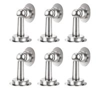 Shackcom Door Stopper 6 Pack, Magnetic Door Stop Stainless Steel, with Double-Sided Adhesive Tape for Wall and Floor Mounting Hold Your Door Open
