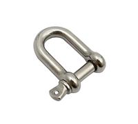 Shackles, 1pc 304 Stainless Steel D Shackle Bow U-Loop Buckle Rigging Hook 4mm/5mm/6mm Lifting Connection Chain Boating Marain Sailing(8mm)
