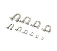 Shackles, M4 M5 M6 M8 M10 M12 M16 Straight D Shackle Stainless Steel Type Short Breaking Rigging Hooks Boat