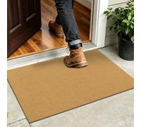 SHACOS Artificial Coir Doormat, 60 x 90 cm, Non Slip Entrance Mat, Natural | Heavy Duty Rubber Backing, Dirt Trapper and Moisture Absorbent, Front Door Floor Mats, For Outdoor Indoor Entrances
