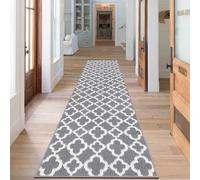 SHACOS Extra Long Hallway Runner Rug 60x300 cm Non Slip Hall Runners Washable Kitchen Rug Carpet Runners for Hallway Kitchen Entryway, Grey