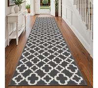 SHACOS Extra Long Runner Rugs for Hallway Non Slip 60 x 300 cm Dark Grey Hall Runner Narrow Rugs Long Carpet Runners for Hallways Kitchen Entryway