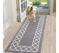 SHACOS Grey Runner Rug for Hallway 50 x 150 cm Non Slip Hall Runners Narrow Rug Washable Kitchen Rugs Carpet Runner for Entryway Kitchen Laundry Room