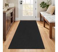 SHACOS Hallway Runner Rug Black 80x150cm Non-Slip Washable Dirt Trapper Door Runner Mat with Rubber Backing Heavy Duty Absorbent Floor Rug for Entryway, Kitchen, Laundry Room