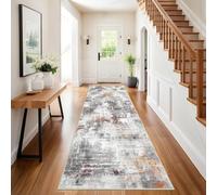SHACOS Hallway Runner Rug Colourful 80x200cm Non Slip Washable Carpet Runners Abstract Long Runner Rugs for Hallway Short Pile Distressed Floor Mat for Hall Bedroom Entryway Laundry Room