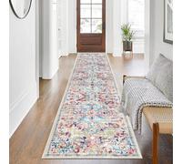 SHACOS Hallway Runner Rug Non Slip 66x213cm Carpet Runners for Hallways Long Hall Rug Washable Distressed Kitchen Runner Mat Low Pile Floor Runners for Hallway, Entryway, Bedroom, Laundry Room