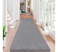 SHACOS Hallway Runner Rug Non Slip Grey 80x300cm Dirt Trapper Runner Indoor Washable Kitchen Mat Rubber Backed Long Hall Rugs Heavy Duty Floor Carpet Mat for Entryway, Laundry Room, Bedroom