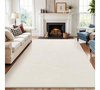 SHACOS Living Room Rug Washable Area Rugs Soft Low Pile Rug Modern Floor Carpet Rugs for Bedroom Kids Room Home Decor, Cream, 120 x 170 cm