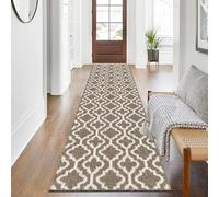SHACOS Non Slip Runner Rug for Hallway 60 x 240 cm Long Hall Runner Narrow Rug Washable Carpet Runner for Kitchen Entryway Laundry Room, Brown