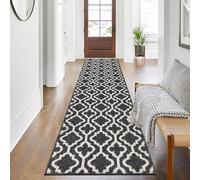 SHACOS Non Slip Runner Rug for Hallway 60 x 240 cm Long Washable Hall Runner Carpet Narrow Rugs Carpet Runners for Kitchen Entryway Laundry Room, Black