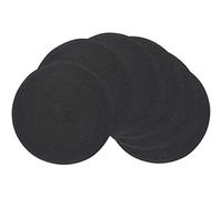 SHACOS Round Placemats Set of 6 Washbale Table Mats Round Braided Woven Placemats Heat Resistant Round Table Place Mats for Kitchen Indoor Outdoor Home Restaurant, Black