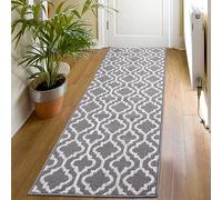SHACOS Runner Rug for Hallway - Grey 50x150cm, Non Slip Washable Absorbent Door Runner Mats for Entryway, Kitchen, Laundry