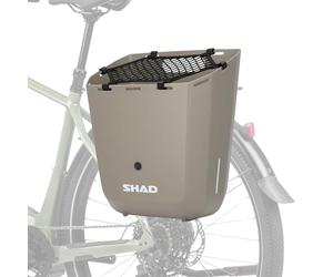 SHAD Bikes - Daily Bike Box 20L Fixed Mount | Fixed Bicycle Hard Bag | Permanent Attachment with Klickfix Korbfix | Impact-resistant Polypropylene