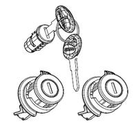 Shad Downgradable Lock And Red Key Replacement System Motorcycle - 203134R1