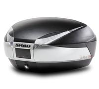 Shad Motorcycle Scooter SH48 Black / Titanium Luggage Top Box Case 48 Litres