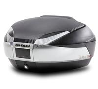 Shad Motorcycle Scooter SH48 Black / Titanium With Backrest Luggage Top Box 48 L