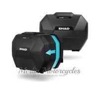 SHAD SH38x Motorcycle Panniers Expandable Carbon Pair Waterproof Hard Luggage