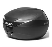 Shad SH39 Top Case 39L Carbon Hard Box With Mounting Plate Integrated Reflectors