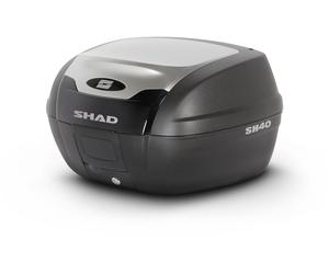 SHAD SH40 Alu Look Topcase, black-silver