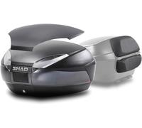 SHAD SH48 Dark Grey Topcase Set + Dark Grey Cover + Backrest, grey