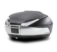 SHAD SH48 Moto Top Box Black / Titanium Including Backrest And Carbon Cover