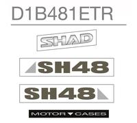 SHAD SH48 Replacement Sticker (Dark Grey)