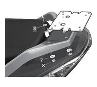 Shad Daelim S3 125/250 Top Case Rear Fitting Black