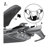 Shad Yamaha Xmax 125/250 10/13 Top Case Rear Fitting