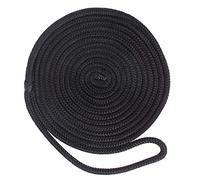 Shaddock Double-Braided Nylon Dock Lines -25ft/50ft Premium Docking Lines with 12 inch Eyelet Boat Mooring Line Anchor Rope Dia: 3/8 inch 1/2 inch 5/8 inch(3/8inch-25ft-1pcs)