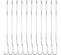 Shaddock Fishing Fishing Hook Rigs, 18pcs Fishing Trace Wire Leader Bait Rigs with Baitholder Snelled Hooks Swivels for Saltwater Freshwater, 1#, 1/0, 2/0, Test 90 lbs Long 11.8 in(1#)