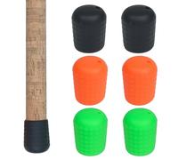 SHADDOCK Fishing Rod Butt Cushion, Silicone Butt Cap End Seat Protector 3 Sizes Non-Slip Stand Fixing Pole Holder Cushion Fishing Gear Equipment (L#-6pcs-Fit for 1.18"-1.34"(30mm-34mm) Rod Butt)