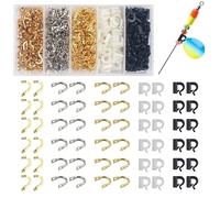 Shaddock Fishing Spinner Clevis Kit, 420pcs Quick Change Spinner Easy Spin Clevis for Lure Making Spinnerbait Parts Crawler Harness Spinner Supplies Walleye Rig Accessories Freshwater Saltwater
