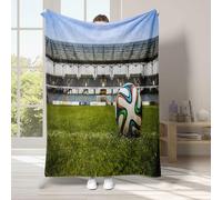 Shade Blankets and Throws Soccer Warm Blanket, Super Soft Flannel 3D Print, King Size Cute Fluffy Throw for Sofa, Chair, Living Room and Bedroom 200x240 Cm