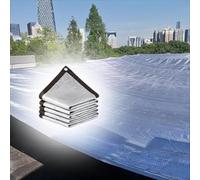 Shade Cloth 98% Reflective Aluminet Shading Net With Grommets Heat Reflective Sheet Silver Aluminet Sun Shield UV Block Shade Cover For Greenhouse Cover Patio Plant Carport(5.0*8.0m/16.4*26.2 ft)