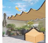 Shade Cloth Canopy, 75% UV Resistant Sunblock Breathable Mesh Tarp with Grommets for Outdoor Greenhouse, Parking Shed, Privacy
