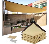 Shade Cloth For Plants 85% Sunblock Shade Net,shade Netting Beige,rectangular Shade Sail,shade Mesh Tarp With Grommets,breathable Awnings, Beige, 11x15m(36.1 * 49.2ft)