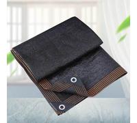 Shade Cloth Heavy Duty Black Mesh with Grommets 1m Gap Heat Insulating for Garden Balcony Courtyard 2x5m Sun Protection Screen