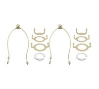 Shade Harp 10 Inch, 2PC Removable Bracket with Top Plate for Table Floor Lamps for lighting Accessories(Gold)
