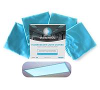 Shade Magic Fluorescent Light Covers for Classroom or Office - Light Filter pack of (4); Eliminate Harsh Glare that causing Eyestrain and Head Strain. Light Diffusers