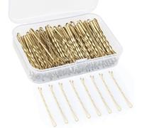 SHADECRAFT 150 Bobby Pins - 5cm Long Hair Pins for Women with Box - Hair Pins & Kirby Grips for Thicker & Strong Hair, Ideal Hair Clips Women for All Hair Types (Blonde)