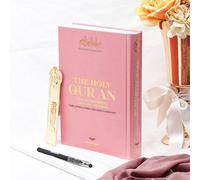 Shaded Quran Text Mushaf with Full Tracing & Bookmark | Ideal Book for Writing and Learning Quran Text | Large Size;6.6*9.4 inch/17*24cm,Perfect Ramadan,Eid,Umrah Gift for Muslim Women Men Child(Pink)